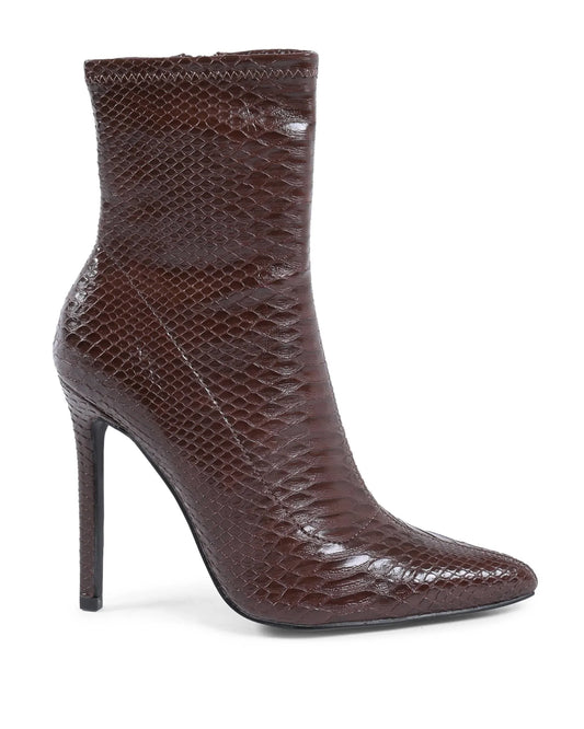 19V69 Italia Womens Ankle Boot Brown HF006 MARRONE - Which Mark