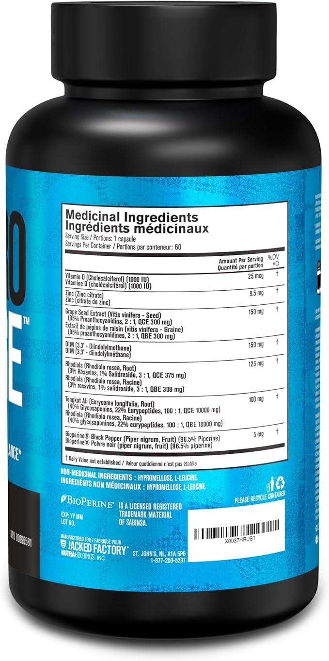 Androsurge Estrogen Blocker & Testosterone Booster for Men - Muscle Builder & Aromatase Inhibitor Supplement - w/Tongkat Ali, Rhodiola, DIM, Vitamin D, & Zinc - 60 Natural Capsules - Which Mark