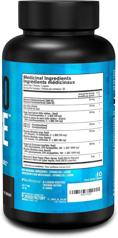 Androsurge Estrogen Blocker & Testosterone Booster for Men - Muscle Builder & Aromatase Inhibitor Supplement - w/Tongkat Ali, Rhodiola, DIM, Vitamin D, & Zinc - 60 Natural Capsules - Which Mark