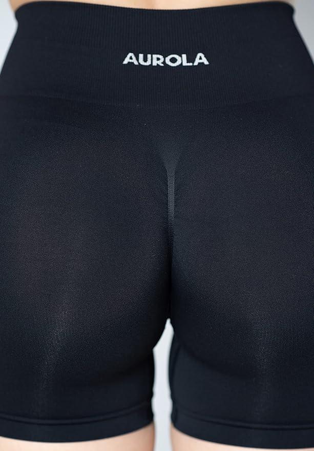 AUROLA Dream Collection Workout Shorts for Women High Waist Seamless Scrunch Athletic Running Gym Yoga Active Shorts - Which Mark