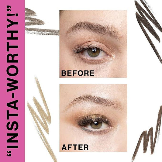 wet n wild Ultimate Eyebrow Retractable Definer Pencil, Dual-Sided, Fine Tip, Shapes, Defines, Fills Brows Makeup - Dark Brown - Which Mark