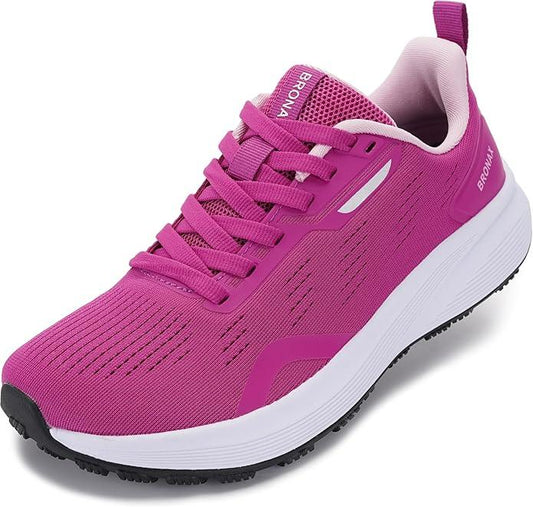 BRONAX Women's Wide Toe Box Road Running Shoes | Wide Athletic Tennis Sneakers with Rubber Outsole - Which Mark