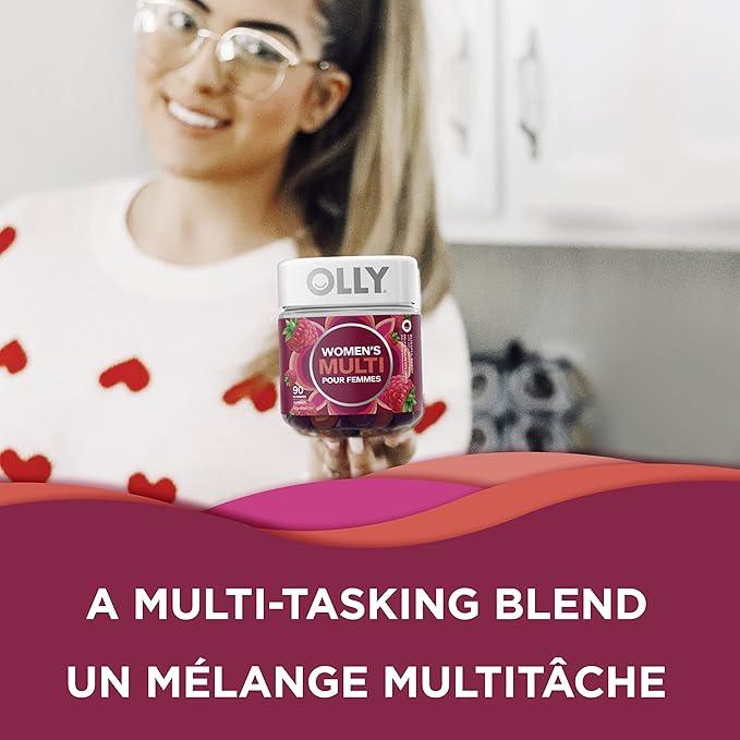 OLLY Women's Multi Gummy Supplement with no artificial flavours and colours Blissful Berry multivitamin to help support women's health 45 day supply 90 gummies - Which Mark
