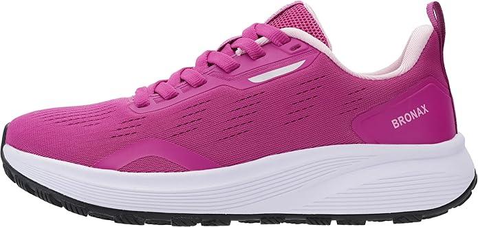BRONAX Women's Wide Toe Box Road Running Shoes | Wide Athletic Tennis Sneakers with Rubber Outsole - Which Mark