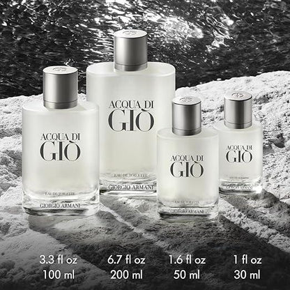 Armani Beauty - Acqua di Gio - Eau de Toilette - Cologne for Men - Long Lasting Fragrance with Bergamot notes, Jasmine, White Musks, Patchouli & Cedarwood - Which Mark