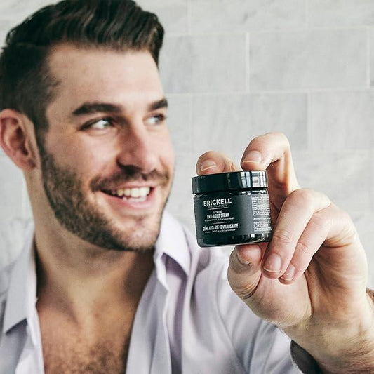 Brickell Men's Revitalizing Anti-Aging Cream For Men, Natural and Organic Anti Wrinkle Night Face Cream To Minimize Fine Lines and Wrinkles, 59 ml, Unscented - Which Mark
