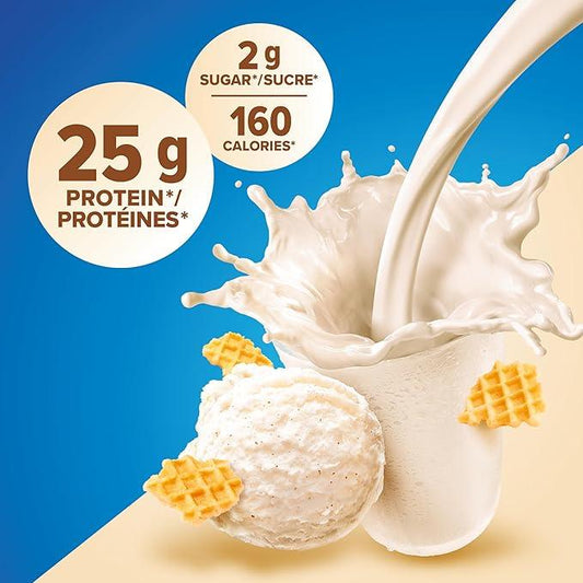 Pure Protein Whey Powder - High Protein (25 g/scoop), Low Sugar (2 g/scoop), Gluten Free - Fast-Acting Formula, Vanilla, 907g - Which Mark