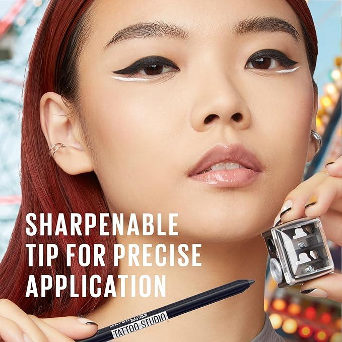 Maybelline New York Tattoostudio Waterproof, Long Wearing, Eyeliner Pencil Makeup, Deep Onyx, 0.04 Ounce - Which Mark