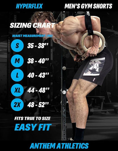 Anthem Athletics Hyperflex 7 Inch Men's Workout Shorts - Zipper Pocket Short for Running, Athletic & Gym Training - Which Mark