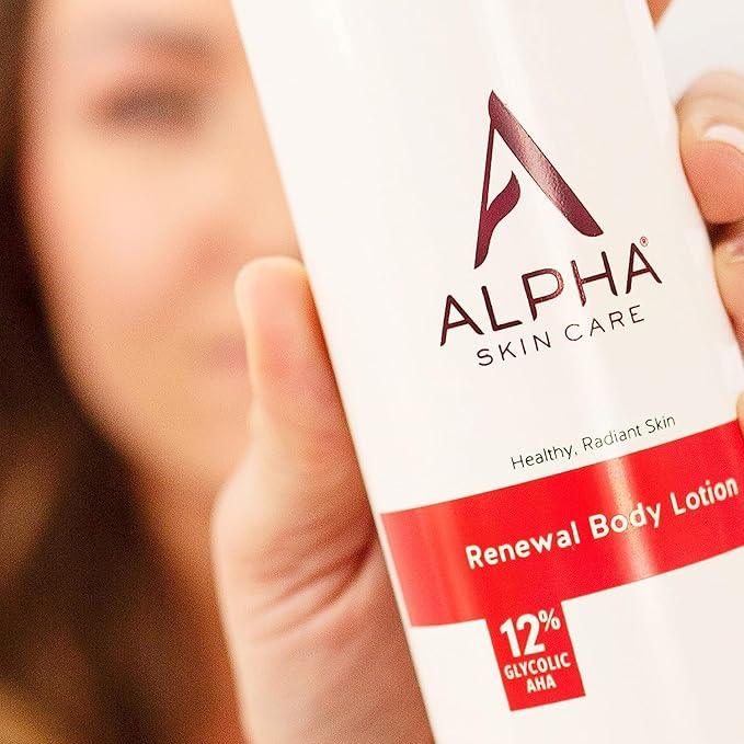 Alpha Skin Care Revitalizing Body Lotion, 12% Glycolic AHA, Daily Moisturizer, Hydrates & Exfoliates, Anti-Aging, 12 Oz - Which Mark