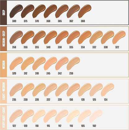 Maybelline New York Fit Me Matte + Poreless Foundation Makeup, Ultra-Lightweight Formula Controls Shine, for Normal to Oily Skin, Natural Ivory, 112, 30 ml - Which Mark