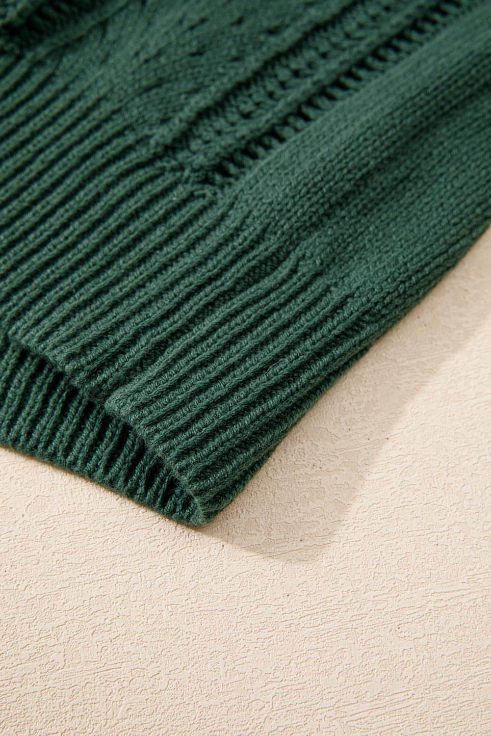 Canton Open Knit Drop Shoulder Sweater Cardigan - Which Mark