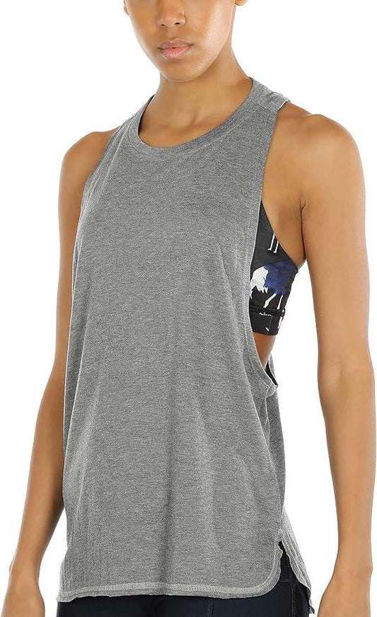 icyzone Workout Tank Tops for Women - Running Muscle Tank Sport Exercise Gym Yoga Tops Athletic Shirts - Which Mark