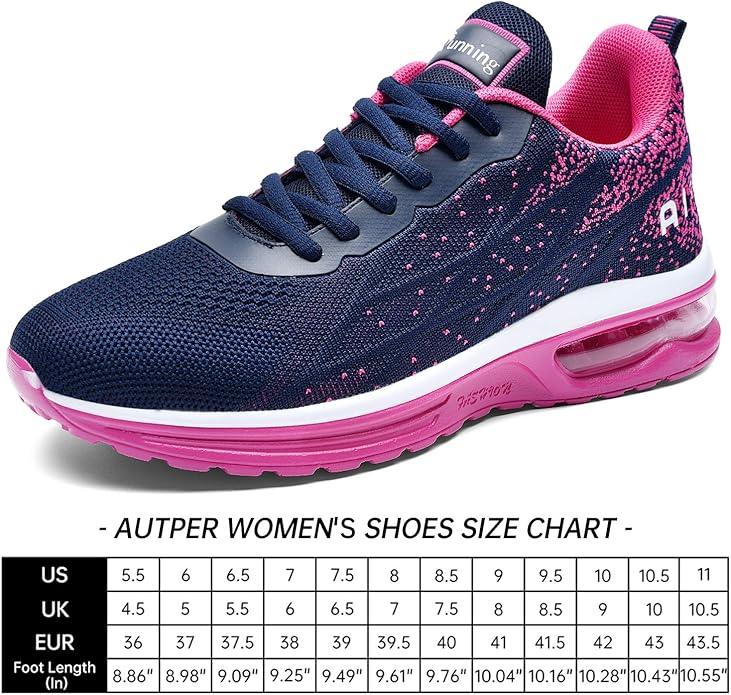 Autper Air Running Shoes for Women Comfortable Tennis Walking Shoes Women Sport Gym Sneakers .Size5.5-11 - Which Mark