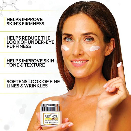 Retinol Cream for Face - Face Moisturizer with Collagen and Hyaluronic Acid - Anti Aging Cream for Women and Men - Day and Night Facial Skin Care - Wrinkle - Neck & Décolleté - Which Mark