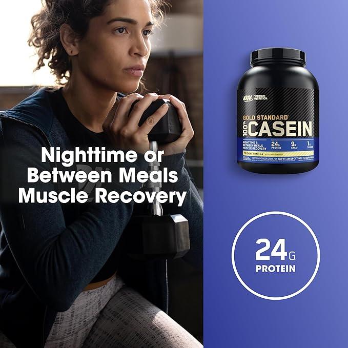 OPTIMUM NUTRITION GOLD STANDARD 100% Micellar Casein Protein Powder, Slow Digesting, Helps Keep You Full, Overnight Muscle Recovery, Creamy Vanilla, 1.81 kg, 4lb - Which Mark