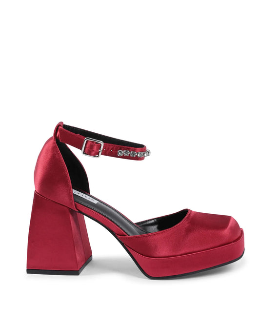 19V69 Italia Womens Ankle Strap Pump Bordeaux J010 BORDEAUX - Which Mark