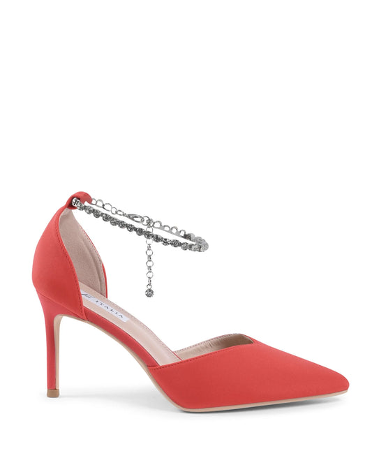 19V69 Italia Womens Ankle Strap Pump Red F2929 ROSSO - Which Mark
