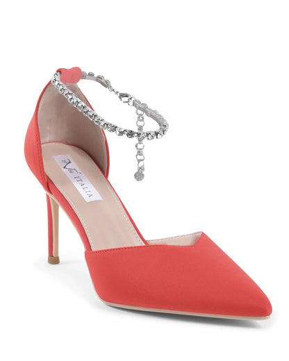 19V69 Italia Womens Ankle Strap Pump Red F2929 ROSSO - Which Mark