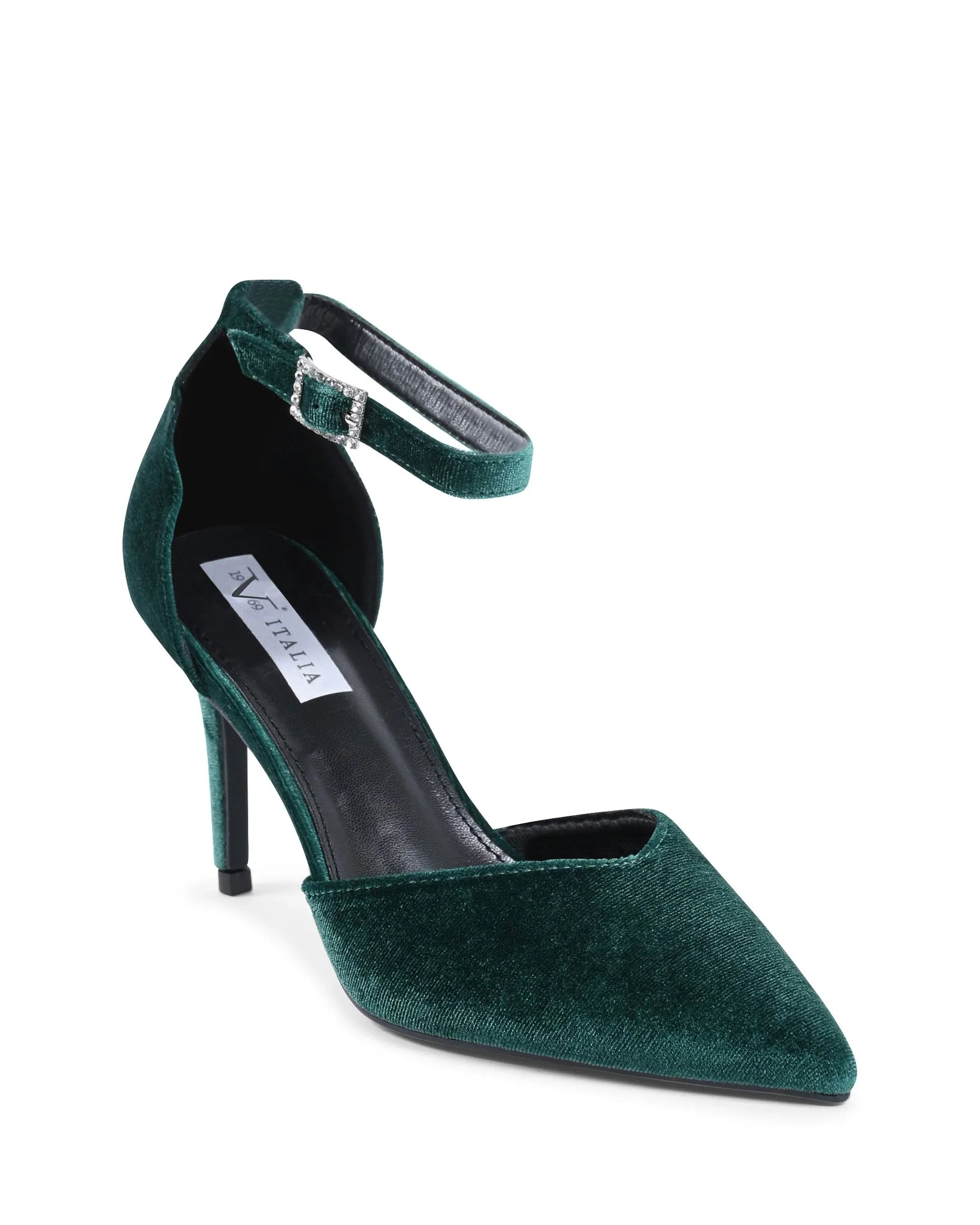 19V69 Italia Womens Ankle Strap Pump Green F0110 VERDE - Which Mark