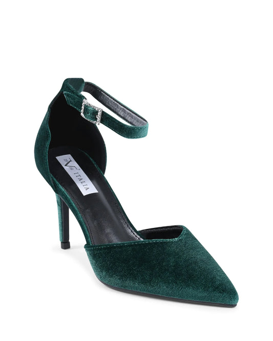 19V69 Italia Womens Ankle Strap Pump Green F0110 VERDE - Which Mark