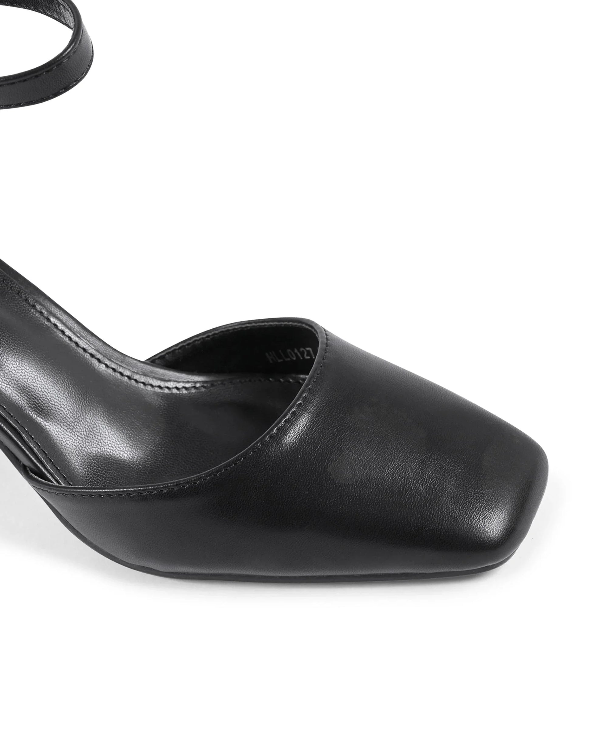 19V69 Italia Womens Ankle Strap Pump Black HLL0127 NERO - Which Mark