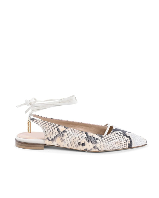 Brenda Flat Python - Black/Nude - Which Mark