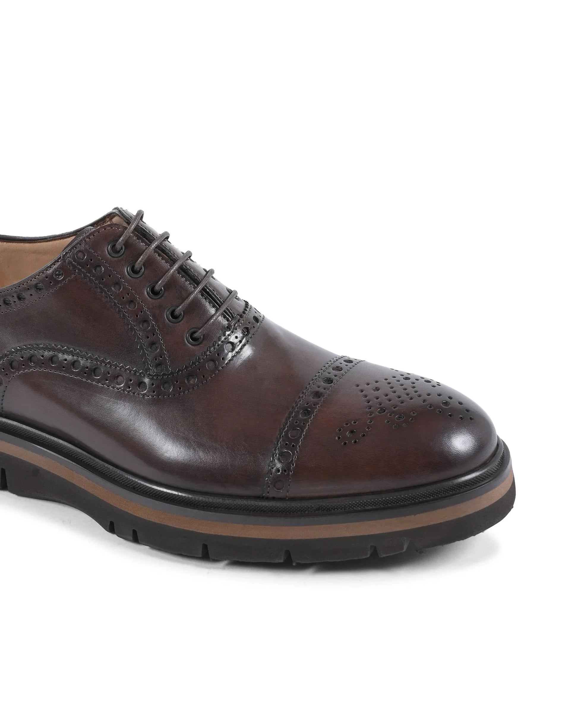Dee Ocleppo Mens Brogue Shoes EB130 VITELLO CACAO - Which Mark