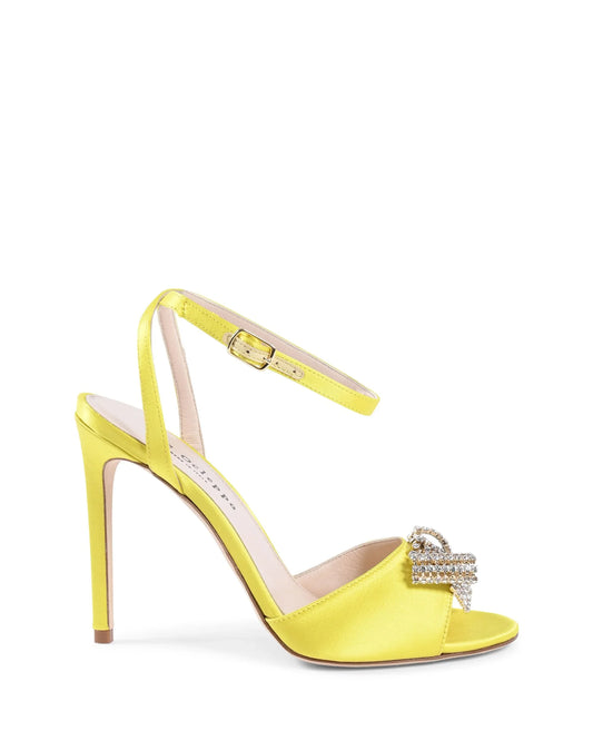 Satin Bow Sandal - Yellow - Which Mark
