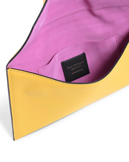Leather Envelope Clutch Yellow - Which Mark