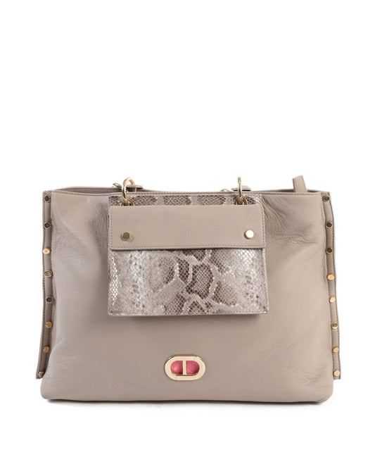 Dee Ocleppo Womens Handbag GM2000 MIAMI PITONE MARMO ROCCIA - Which Mark