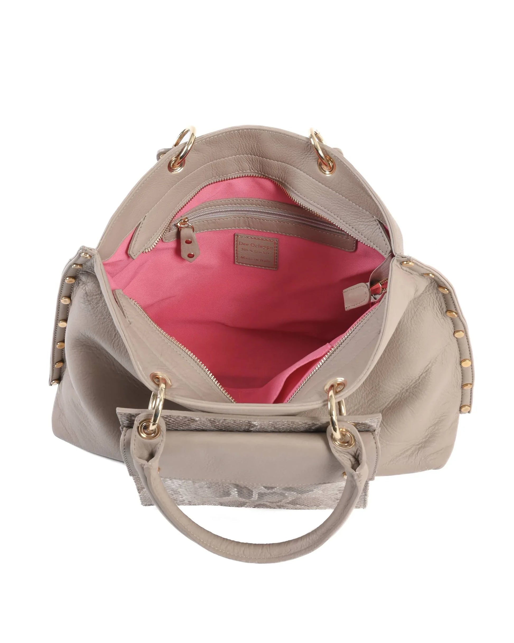 Dee Ocleppo Womens Handbag GM2000 MIAMI PITONE MARMO ROCCIA - Which Mark
