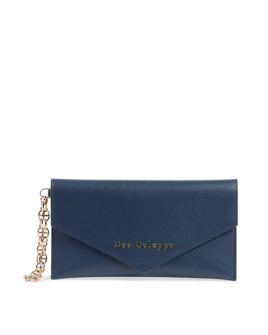 Dee Ocleppo Womens Clutch DC220 LOGO PALMELLATO BLUE NAVY - Which Mark