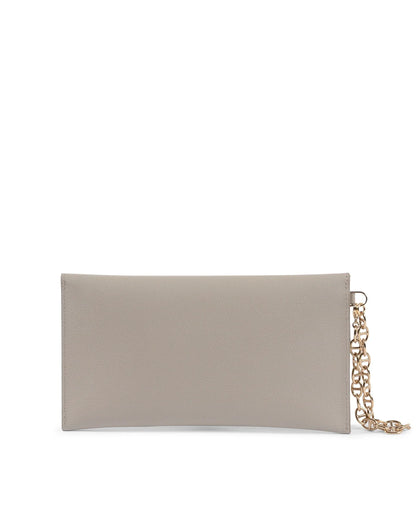 Dee Ocleppo Womens Clutch DC220 LOGO PALMELLATO TAUPE - Which Mark