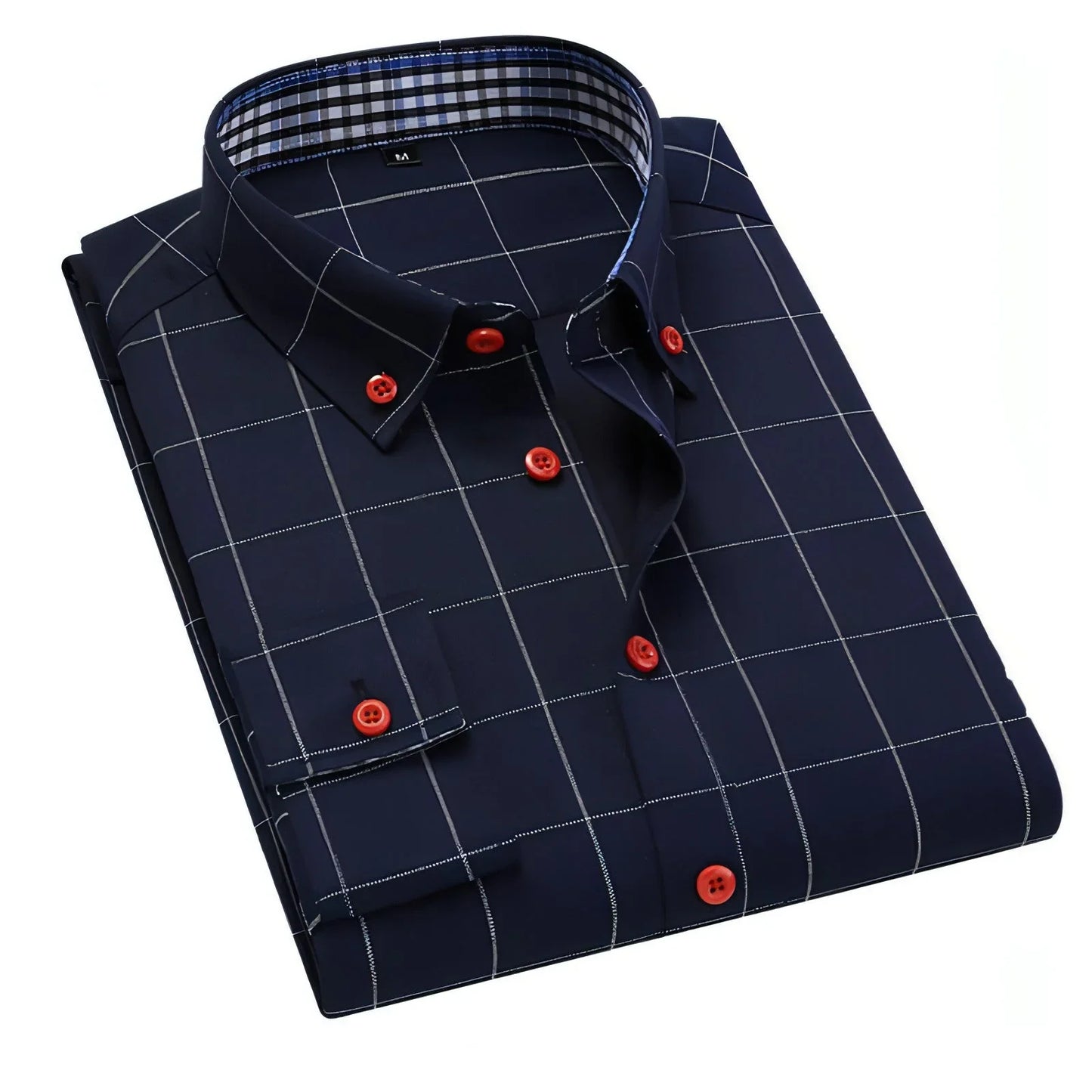 Fall Men's DressShirt Long Sleeve Casual Slim Fit - Which Mark