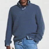 Men's Business Casual Loose Zip Stand Collar Sweater - Which Mark