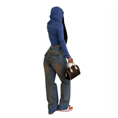 UrbanEase™ – Loose High Waist Street Jeans - Which Mark