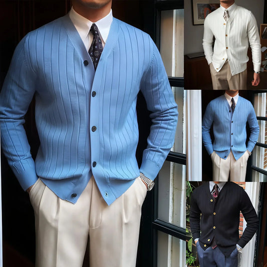 Autumn And Winter Knitting Cardigan Men - Which Mark