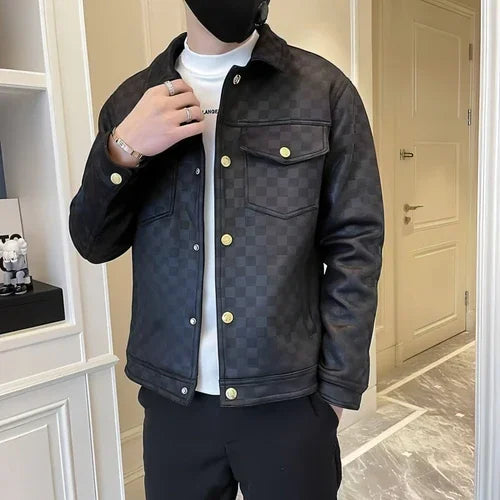Spring And Autumn Collar Jacket Fashion Men - Which Mark