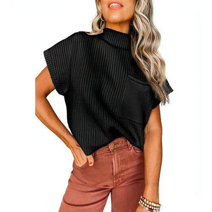 Women's Casual All-match Short-sleeved Sweater - Which Mark