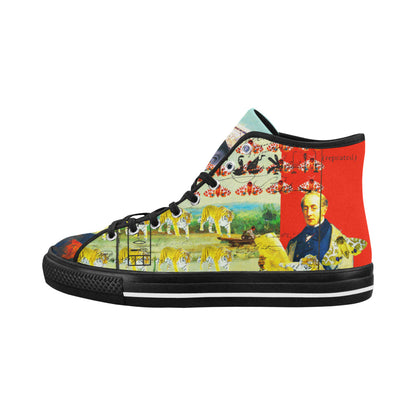ACCORDING TO PLAN. Women's All Over Print Canvas Sneakers - Which Mark