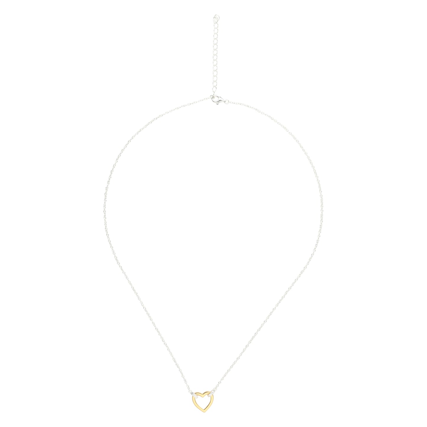 18K Gold Plated Heart Pendant Necklace - Which Mark