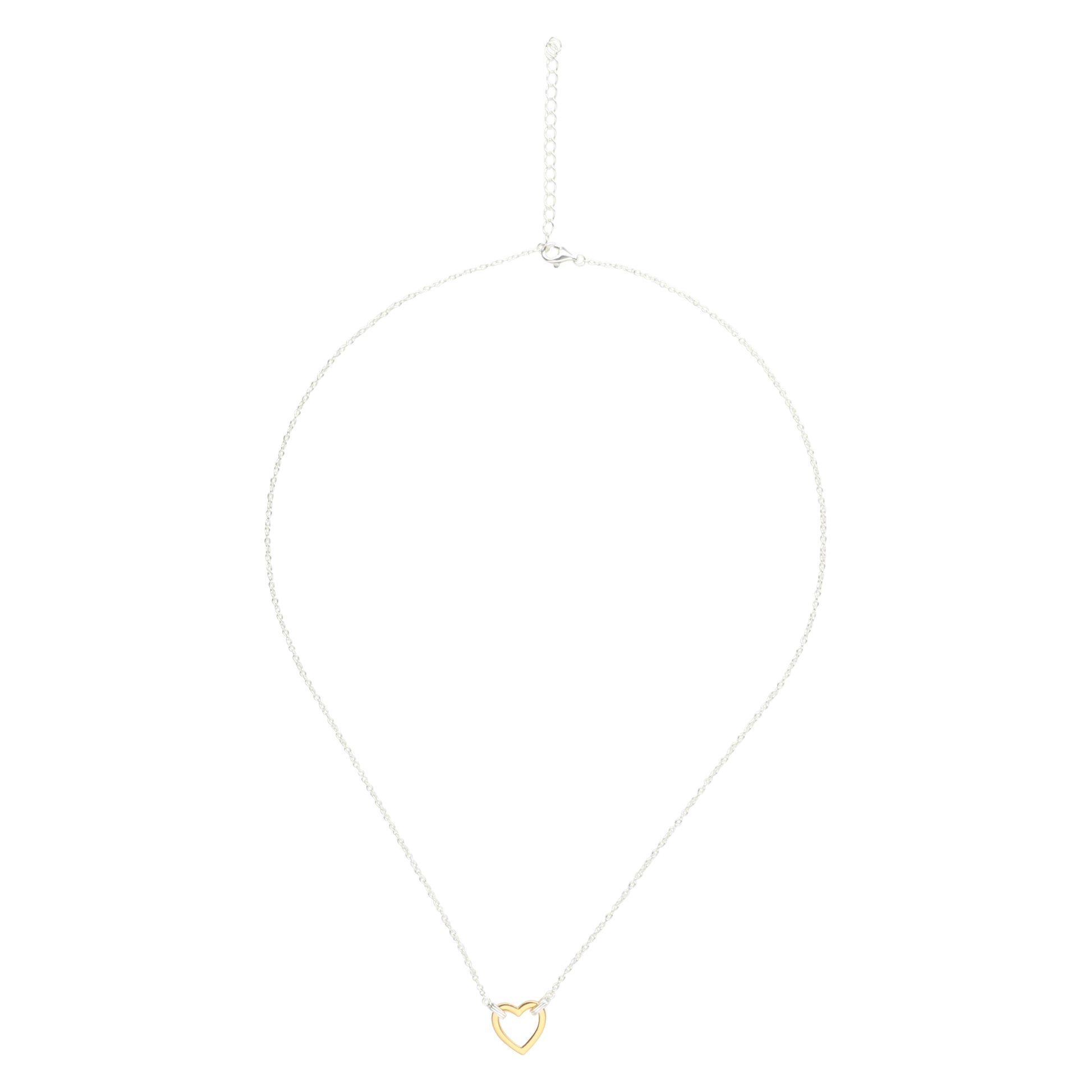18K Gold Plated Heart Pendant Necklace - Which Mark