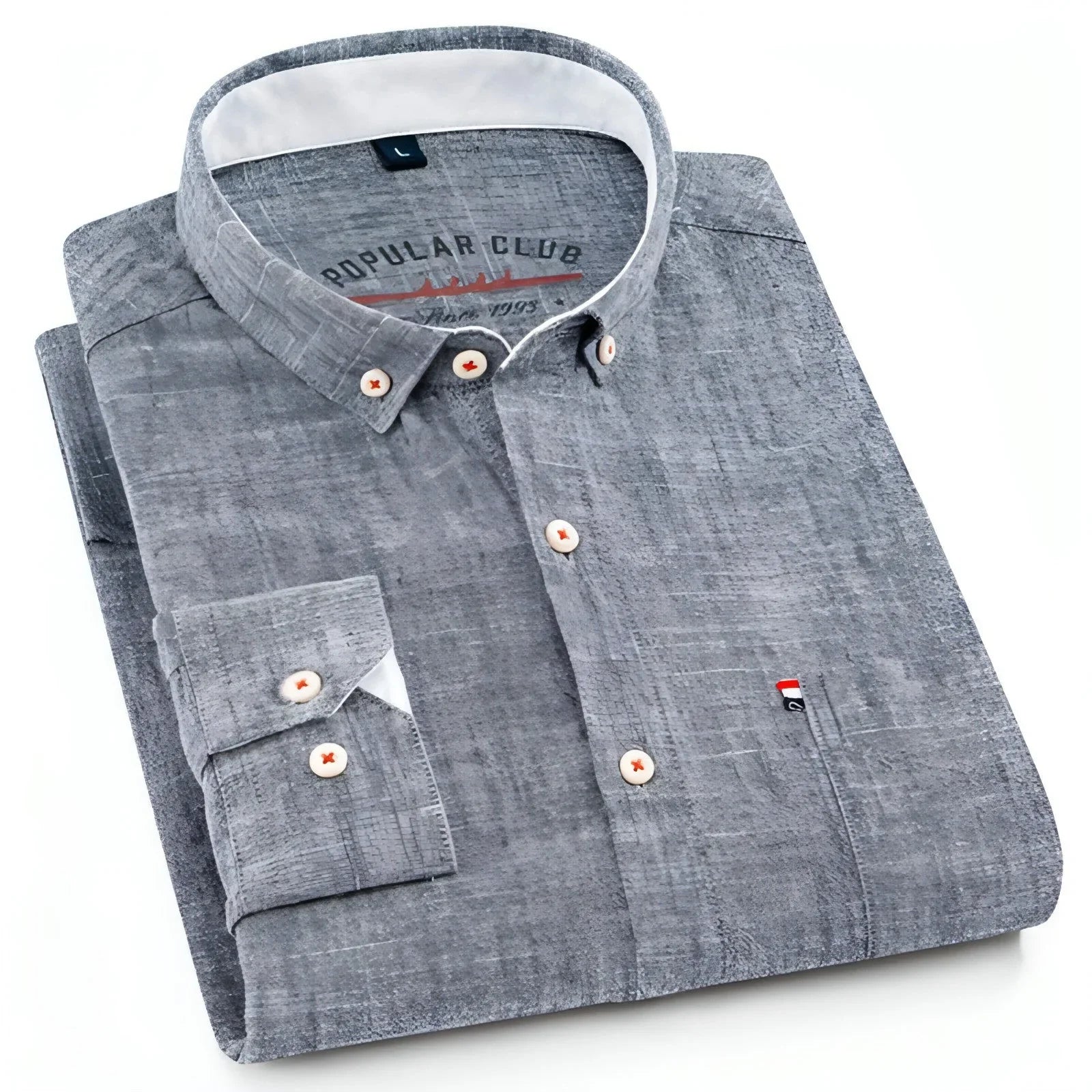 Long Sleeve Cotton Linen Slim Fit Fashion Casual Linen DressShirt Men - Which Mark