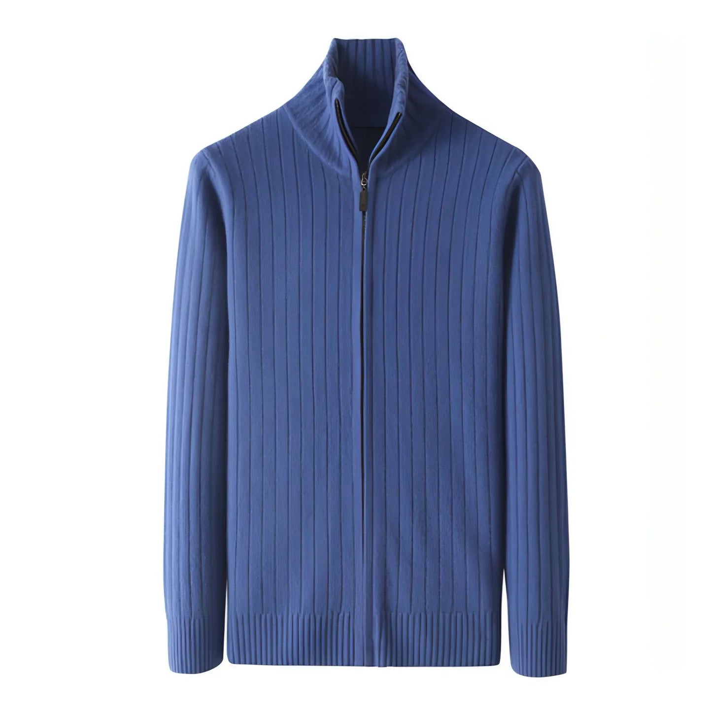 Pure Wool Sweater Men's Lapel Full Zipper - Which Mark