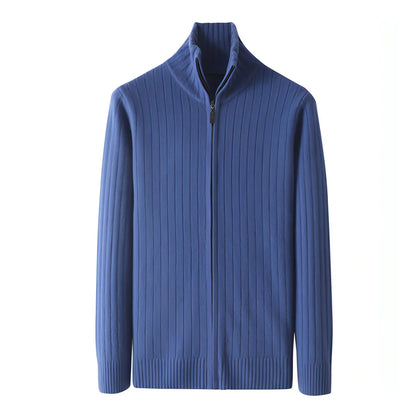 Pure Wool Sweater Men's Lapel Full Zipper - Which Mark