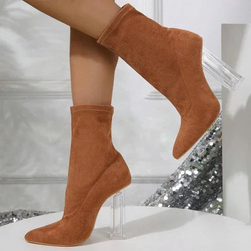A1. Crystal High-heeled Shoes Women Boots - Which Mark