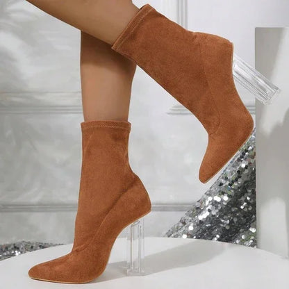 A1. Crystal High-heeled Shoes Women Boots - Which Mark