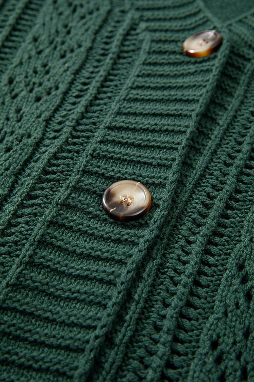 Canton Open Knit Drop Shoulder Sweater Cardigan - Which Mark