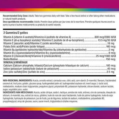 Centrum Women MultiGummies, Multivitamins/Minerals Gummies, Cherry, Berry, and Orange Flavours, 130 Gummies (Packaging May Vary) - Which Mark
